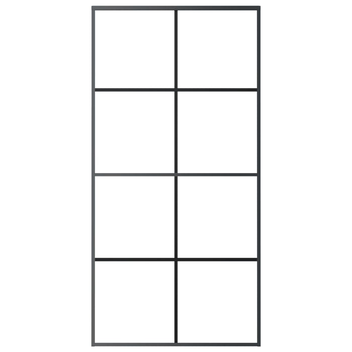 Ușă glisantă, negru, 102,5x205 cm, aluminiu și sticlă ESG - WALTI WALTI