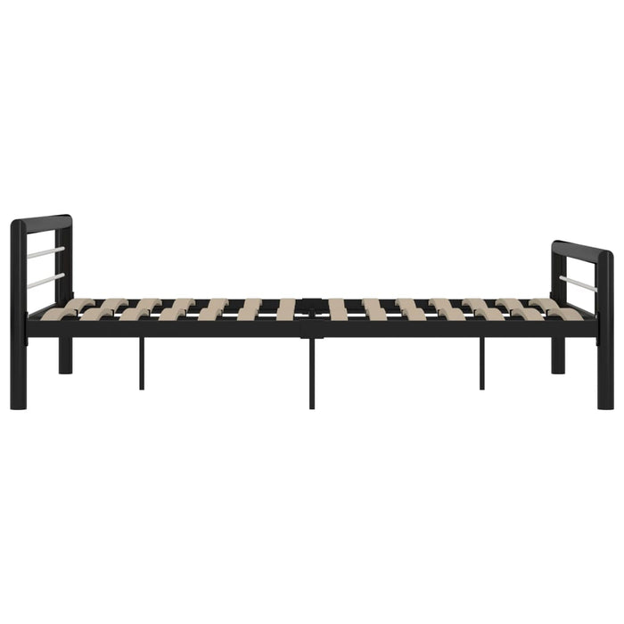 Cadru de pat, negru și alb, 120 x 200 cm, metal - WALTI WALTI