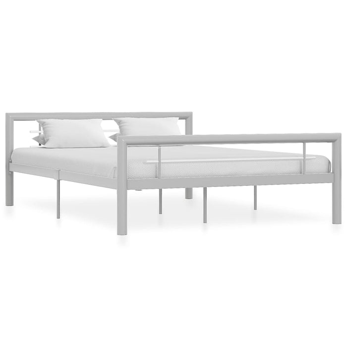 Cadru de pat, gri și alb, 140 x 200 cm, metal - WALTI WALTI