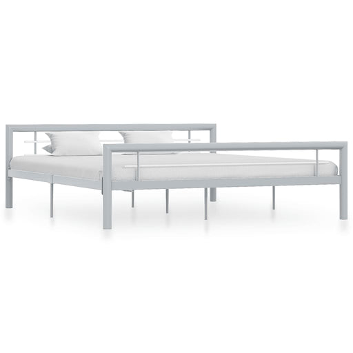Cadru de pat, gri și alb, 180 x 200 cm, metal - WALTI WALTI