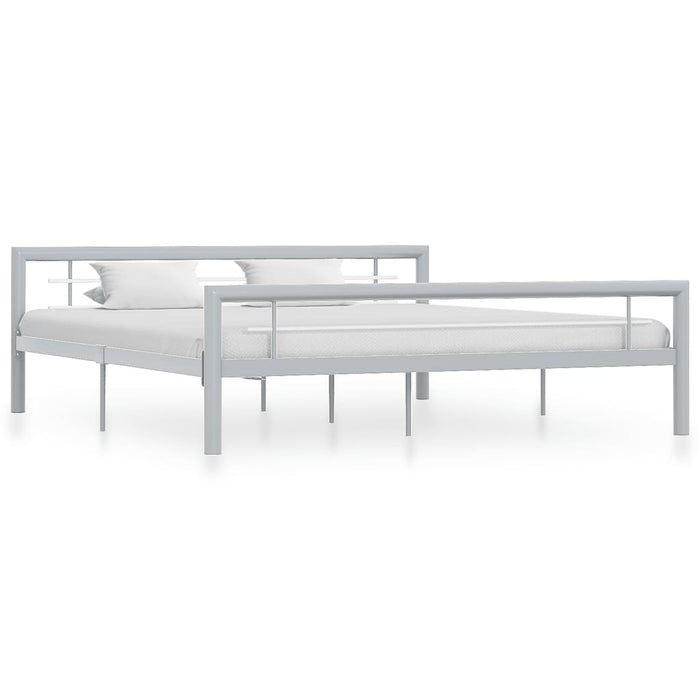 Cadru de pat, gri și alb, 180 x 200 cm, metal WALTI
