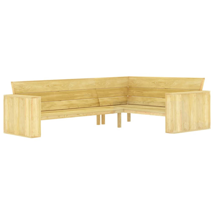 Set mobilier de grădină, 3 piese, lemn de pin tratat - WALTI WALTI