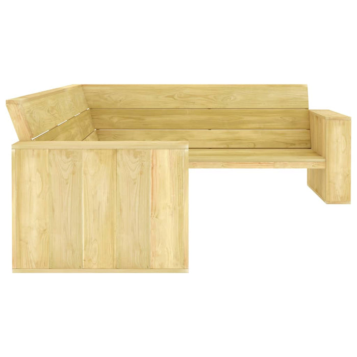 Set mobilier de grădină, 3 piese, lemn de pin tratat - WALTI WALTI