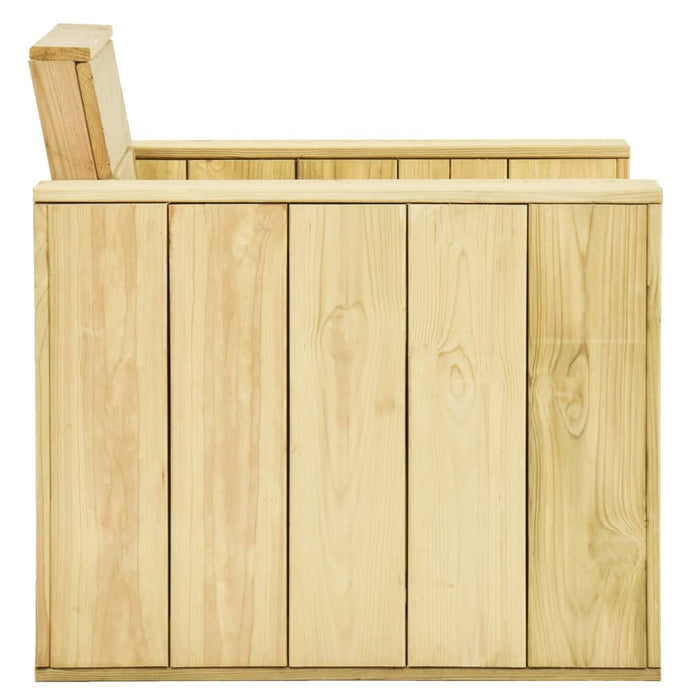 Set mobilier de grădină, 3 piese, lemn de pin tratat - WALTI WALTI