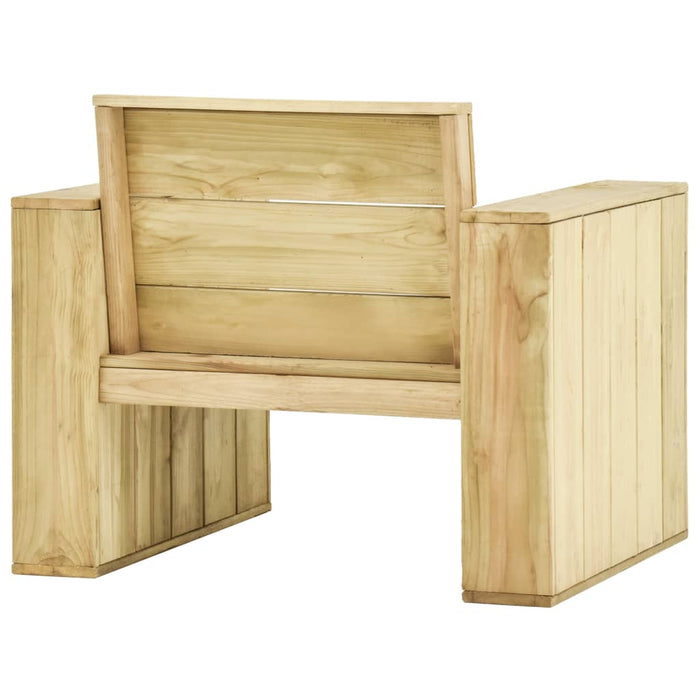 Set mobilier de grădină, 3 piese, lemn de pin tratat - WALTI WALTI
