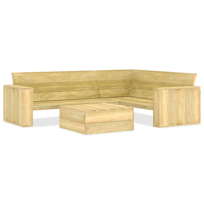 Set mobilier de grădină, 2 piese, lemn de pin tratat WALTI