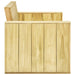 Set mobilier de grădină, 2 piese, lemn de pin tratat - WALTI WALTI