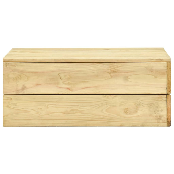 Set mobilier de grădină, 2 piese, lemn de pin tratat - WALTI WALTI