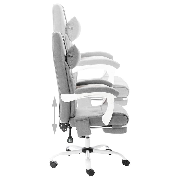 Scaun de birou cu masaj, gri, material textil - WALTI WALTI