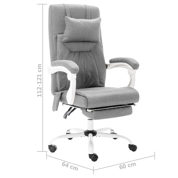 Scaun de birou cu masaj, gri, material textil - WALTI WALTI