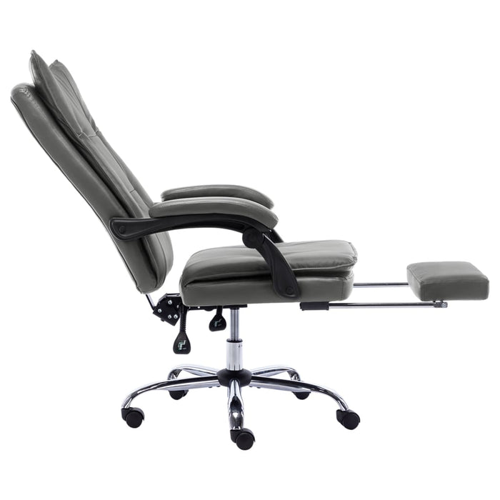 Scaun de birou, antracit, piele ecologică WALTI