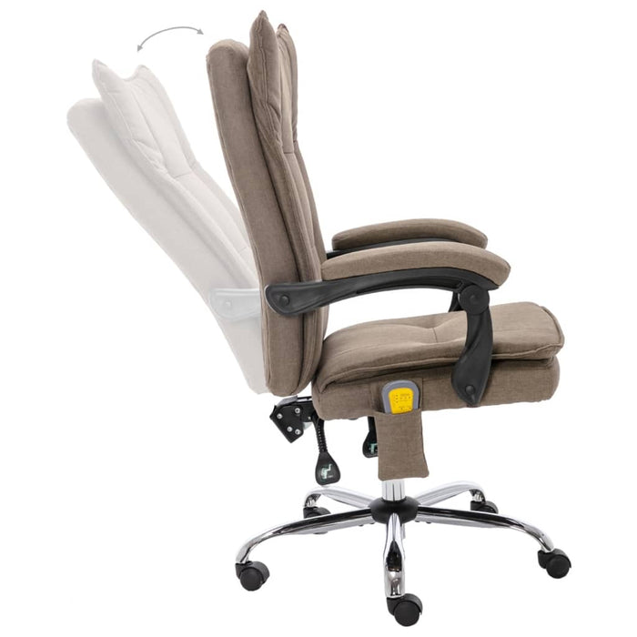 Scaun de birou cu masaj, gri taupe, material textil - WALTI WALTI