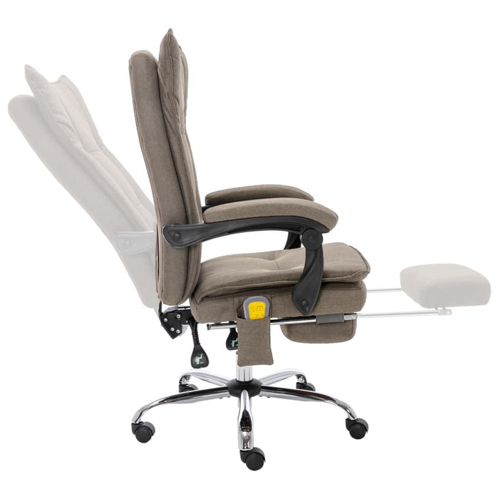 Scaun de birou cu masaj, gri taupe, material textil - WALTI WALTI