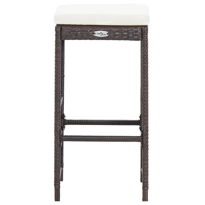Set mobilier bar de grădină cu perne, 7 piese, maro, poliratan - WALTI WALTI