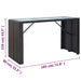 Set mobilier bar de grădină cu perne, 7 piese, negru, poliratan - WALTI WALTI