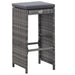 Set mobilier bar de grădină cu perne, 7 piese, gri, poliratan - WALTI WALTI