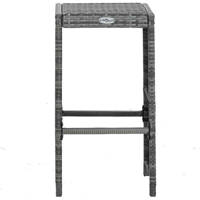 Set mobilier bar de grădină cu perne, 7 piese, gri, poliratan - WALTI WALTI