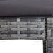 Set mobilier bar de grădină cu perne, 7 piese, gri, poliratan - WALTI WALTI