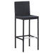 Set mobilier de exterior 5 piese, negru, poliratan, lemn acacia - WALTI WALTI