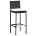 Set mobilier de exterior 5 piese, negru, poliratan, lemn acacia - WALTI WALTI