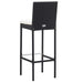 Set mobilier de exterior 5 piese, negru, poliratan, lemn acacia - WALTI WALTI