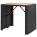 Set mobilier de exterior 5 piese, negru, poliratan, lemn acacia - WALTI WALTI