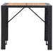 Set mobilier de exterior 5 piese, negru, poliratan, lemn acacia - WALTI WALTI