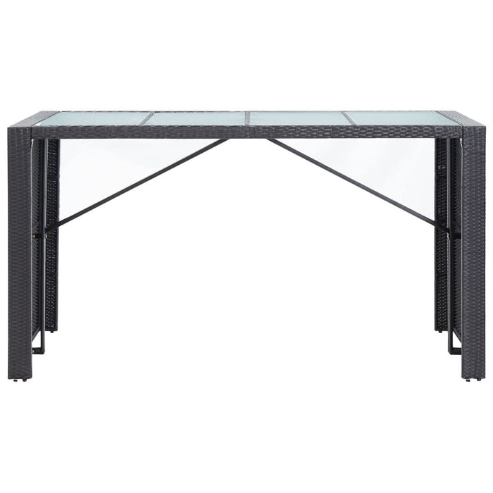 Set mobilier de bar de exterior, negru, poliratan - WALTI WALTI