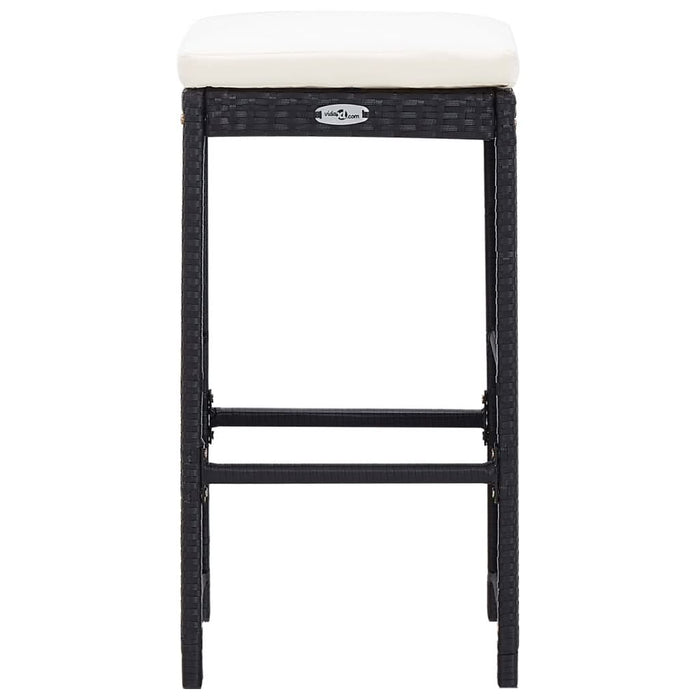 Set mobilier de bar de exterior, negru, poliratan - WALTI WALTI
