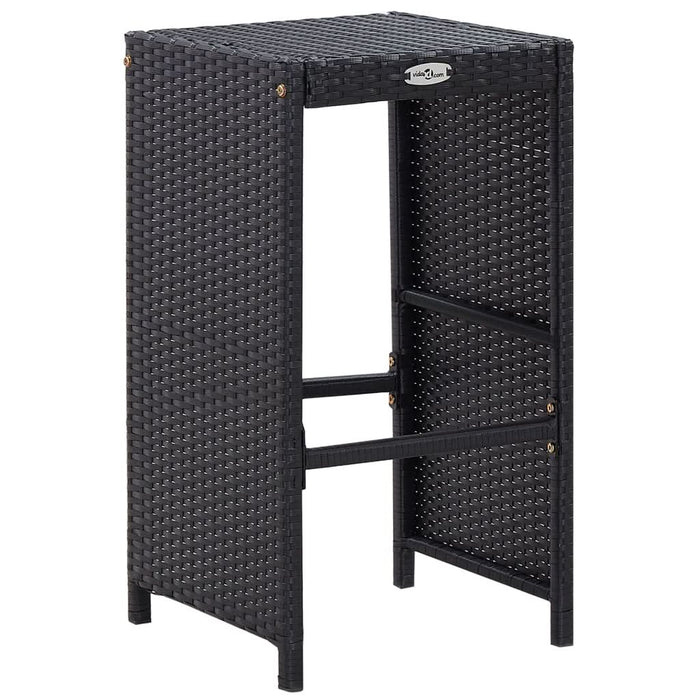Set mobilier de bar de exterior, negru, poliratan - WALTI WALTI