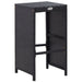 Set mobilier de bar de exterior, negru, poliratan - WALTI WALTI