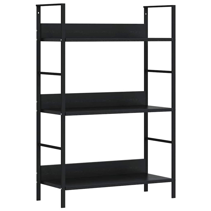 Etajeră cărți 3 rafturi, negru, 60x27,6x90,5 cm, lemn prelucrat - WALTI WALTI