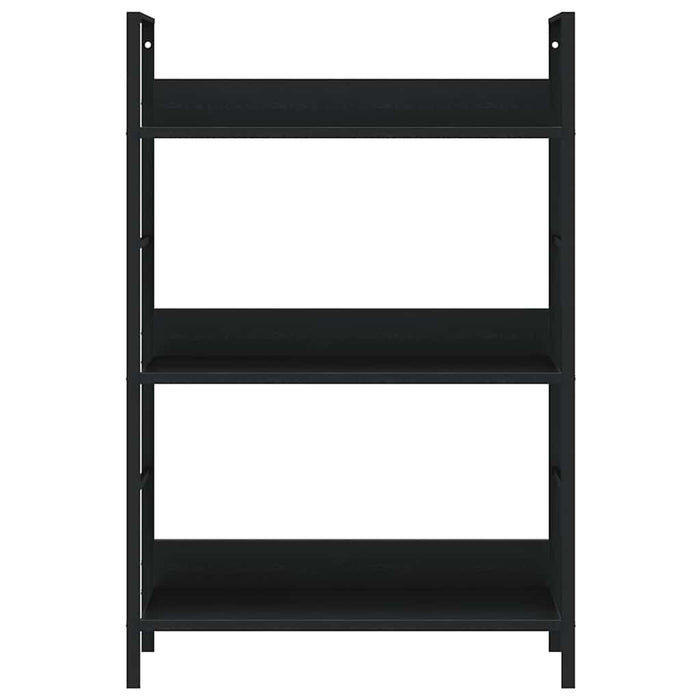 Etajeră cărți 3 rafturi, negru, 60x27,6x90,5 cm, lemn prelucrat - WALTI WALTI