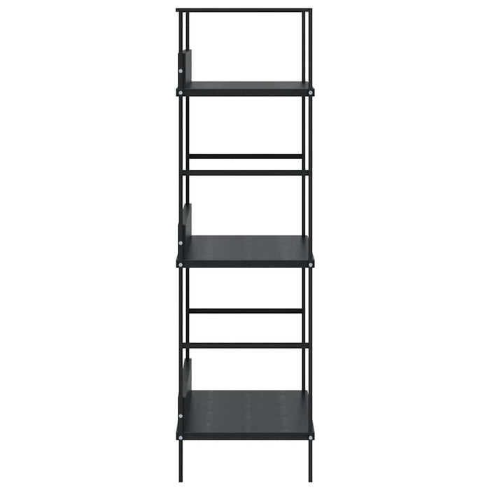 Etajeră cărți 3 rafturi, negru, 60x27,6x90,5 cm, lemn prelucrat - WALTI WALTI