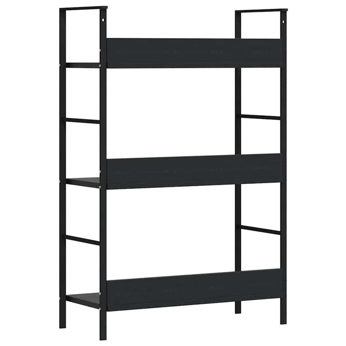 Etajeră cărți 3 rafturi, negru, 60x27,6x90,5 cm, lemn prelucrat - WALTI WALTI