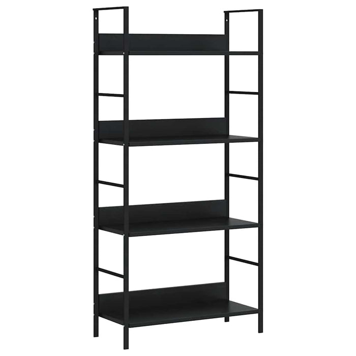 Etajeră cărți 4 rafturi, negru, 60x27,6x124,5 cm lemn prelucrat - WALTI WALTI