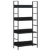 Etajeră cărți 4 rafturi, negru, 60x27,6x124,5 cm lemn prelucrat - WALTI WALTI