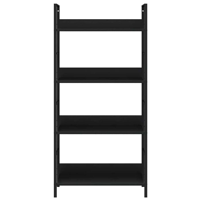 Etajeră cărți 4 rafturi, negru, 60x27,6x124,5 cm lemn prelucrat - WALTI WALTI