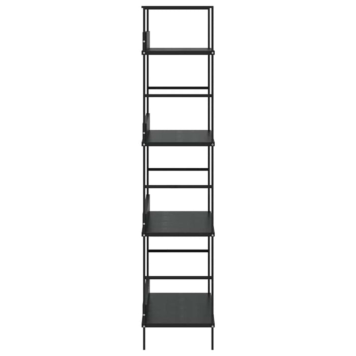 Etajeră cărți 4 rafturi, negru, 60x27,6x124,5 cm lemn prelucrat - WALTI WALTI
