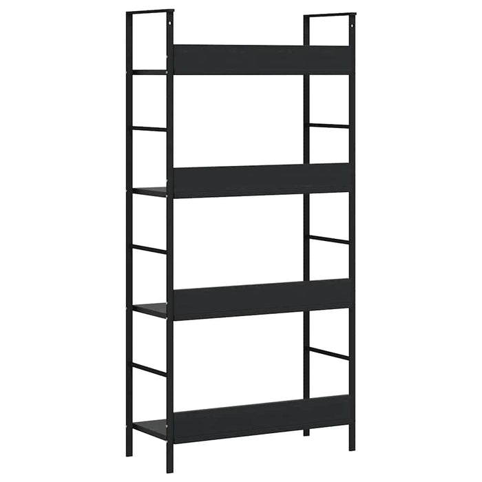 Etajeră cărți 4 rafturi, negru, 60x27,6x124,5 cm lemn prelucrat - WALTI WALTI
