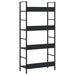 Etajeră cărți 4 rafturi, negru, 60x27,6x124,5 cm lemn prelucrat - WALTI WALTI