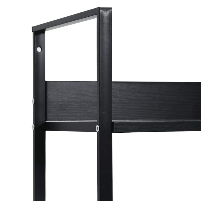 Etajeră cărți 4 rafturi, negru, 60x27,6x124,5 cm lemn prelucrat - WALTI WALTI