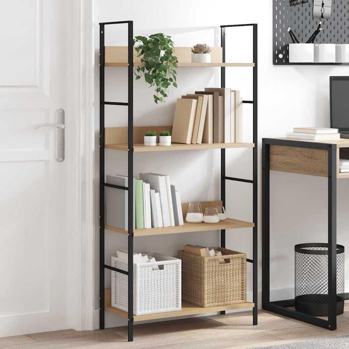 Etajeră cărți 3 rafturi, stejar,60x27,6x124,5 cm lemn prelucrat - WALTI WALTI