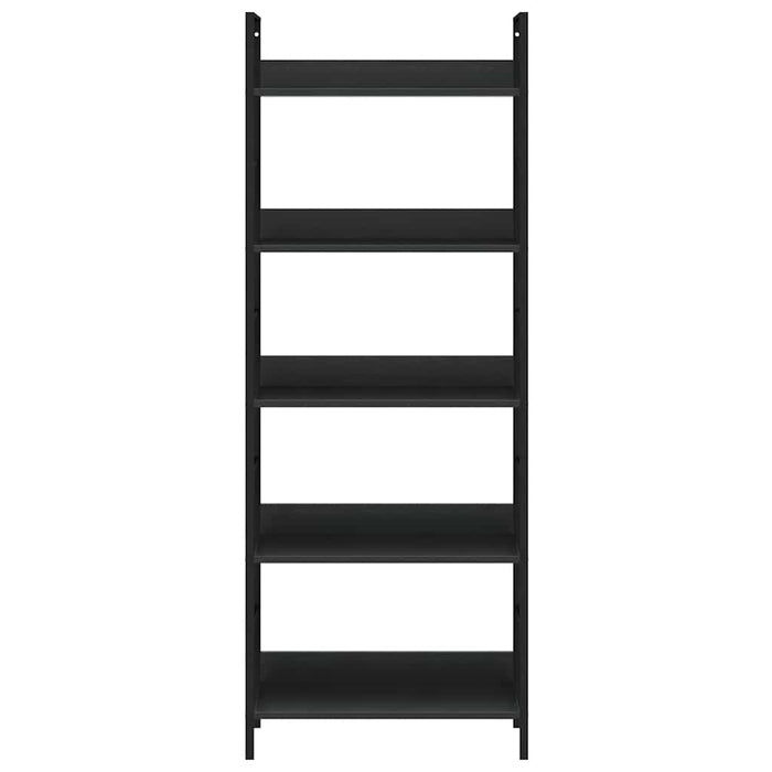 Etajeră cărți 5 rafturi, negru, 60x27,6x158,5 cm lemn prelucrat - WALTI WALTI