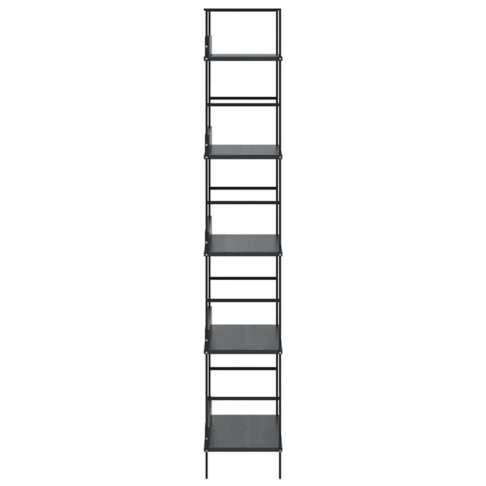 Etajeră cărți 5 rafturi, negru, 60x27,6x158,5 cm lemn prelucrat - WALTI WALTI