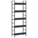 Etajeră cărți 5 rafturi, negru, 60x27,6x158,5 cm lemn prelucrat - WALTI WALTI