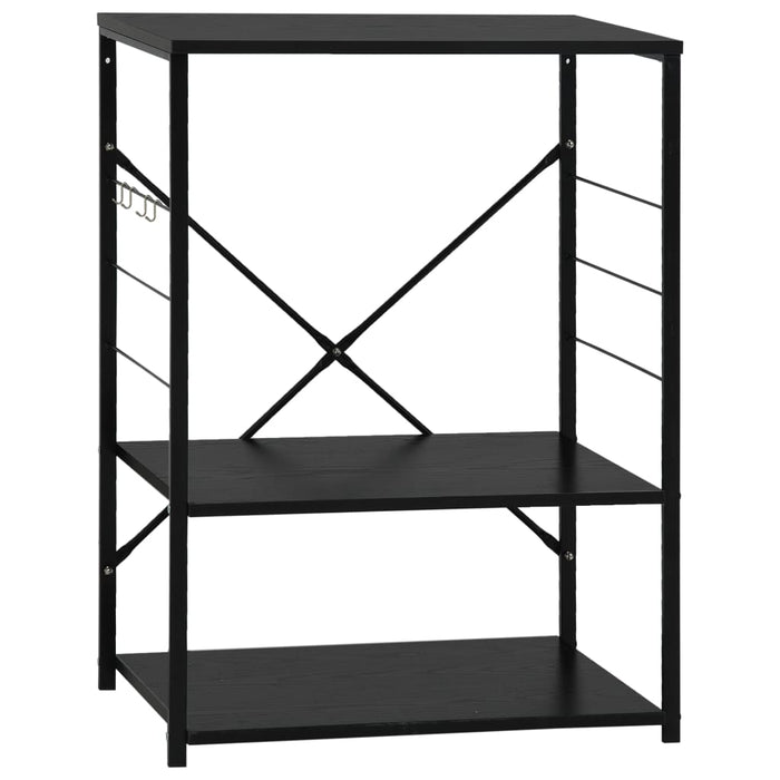 Dulap cuptor microunde, negru, 60x39,6x79,5 cm, lemn prelucrat - WALTI WALTI