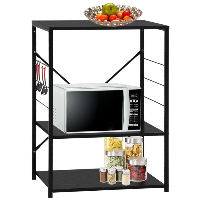 Dulap cuptor microunde, negru, 60x39,6x79,5 cm, lemn prelucrat - WALTI WALTI