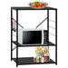 Dulap cuptor microunde, negru, 60x39,6x79,5 cm, lemn prelucrat - WALTI WALTI