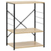 Dulap microunde, negru/stejar 60x39,6x79,5 cm lemn prelucrat - WALTI WALTI